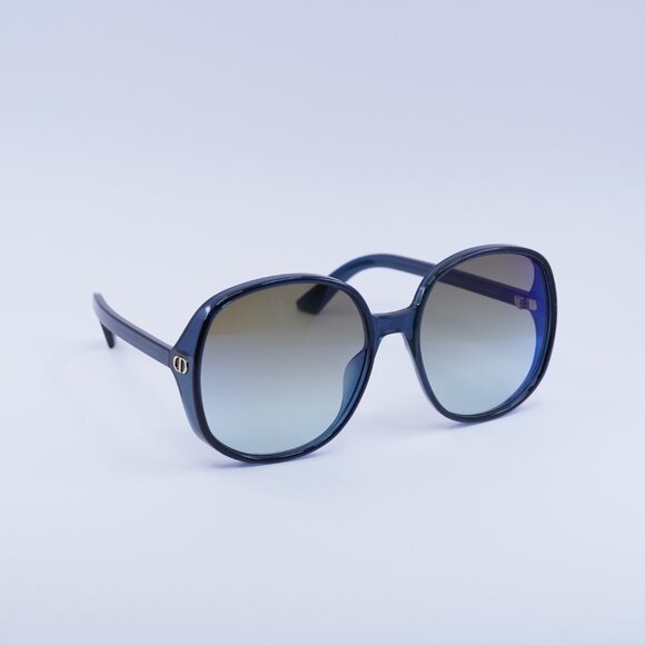Dior DDOLL R1U 30C6 Sunglasses Blue Round Frame, Khaki Gradient Lenses main image 10